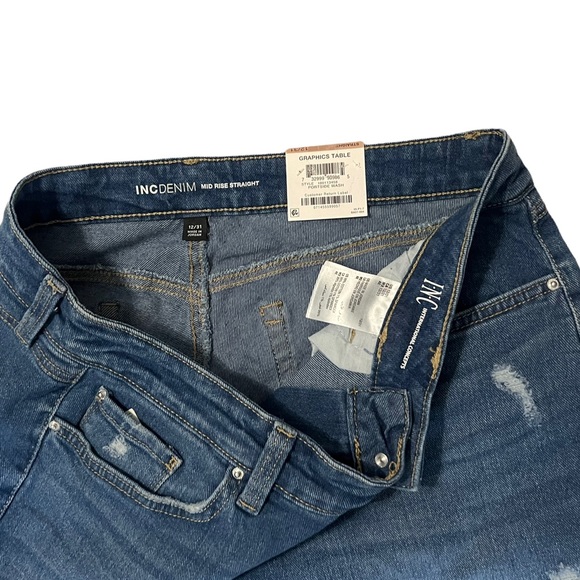NWT INC Denim Core Denim Straight - Size 12 - Picture 5 of 10